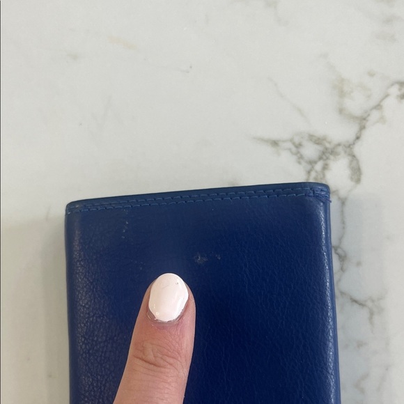 Vera Pelle Royal Blue Leather wallet - Picture 7 of 8
